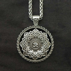 Om Lotus Mandala Necklace - Balance & Wisdom